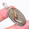 Septerian Stone Gemstone 925 Sterling Silver Jewelry Pendant 2.29" R219