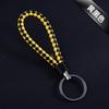 1PCS Multiple Colors Unisex Braided Leather Rope Handmade  Keychain Key Chain Car Key Ring Accessories