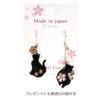 [Jewelry Shop M] Ladies Earrings Titanium Post Japanese Pattern Cherry Blossoms Asymmetry Accessories Compatible with Metal Allergies Made In Japan