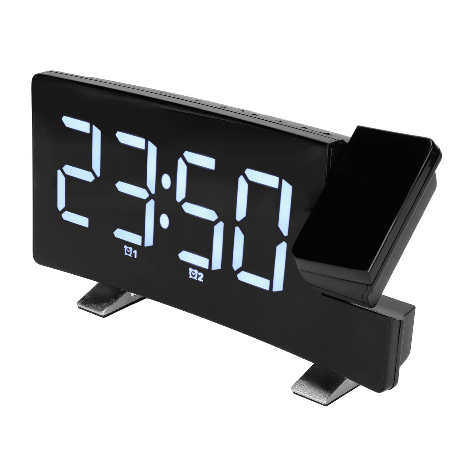 Цифровой будильник 180 градусов Проекция на потолок стену Питание от USB Будильник для спальни Глубоко спящего ребенка пожилого человека