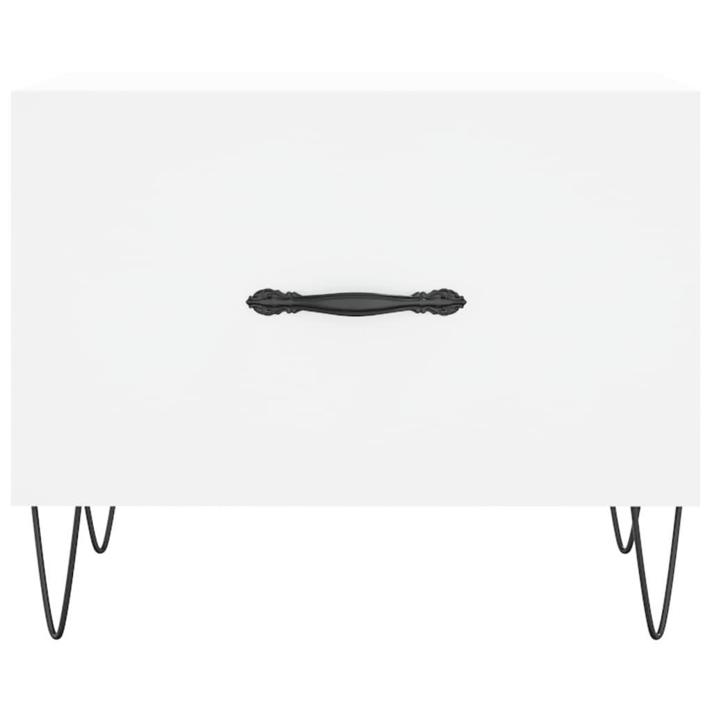 White Coffee Table 50 x 50 x 40 cm Engineered Wood