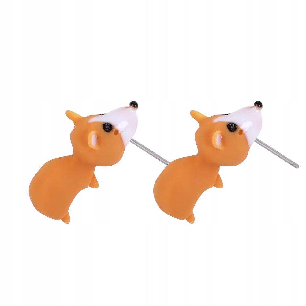 Dámské náušnice 3D modely zvířat Pes Corgi Šperky Dárek