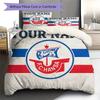 Benutzerdefinierte Bettwäsche FC Hansa Rostock, Steppbett-Set Bettbezug Kissenbezug Heim-Geburtstagsgeschenk(1 Bettbezug + 2 Kissenbezüge, ohne Füllung) -HE63