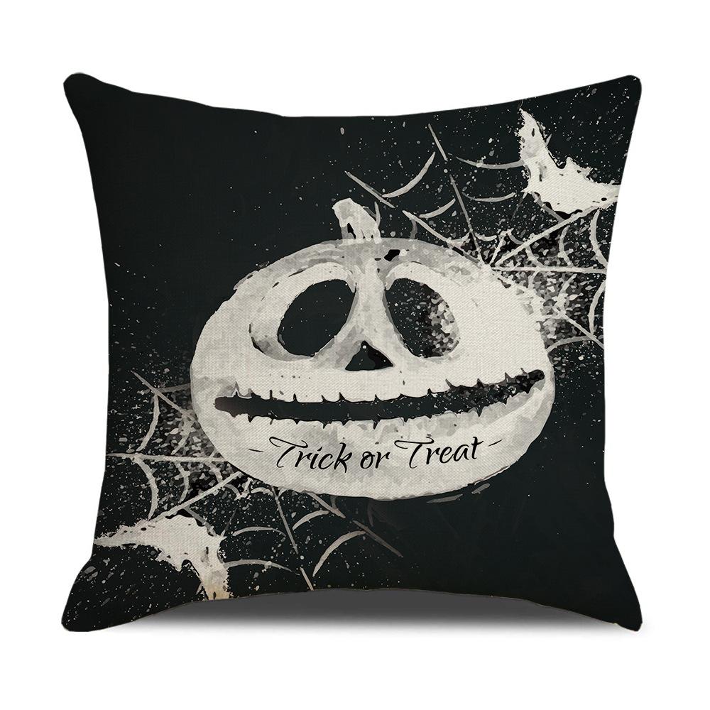 

Halloween Black Spider Bat Pillowcase Home Sofa Cushion Cover Bedroom Bedside Pillowcase 45 * 45Cm (excluding pillow core)