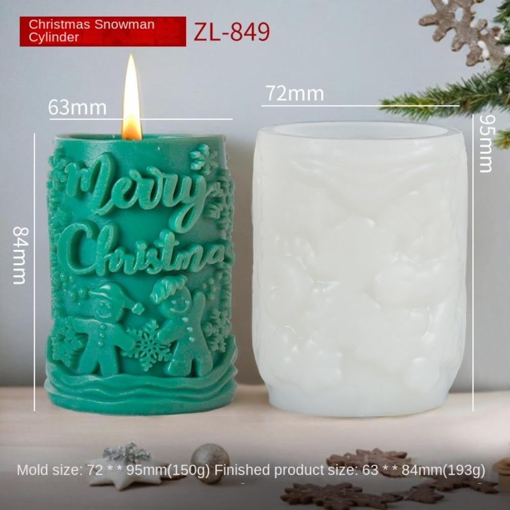 Silicone Scented Candle Molds Merry Christmas Soap Making Tools New Candle Mold