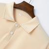 New Men's Casual Solid Colour Buttons Short-sleeved T-shirt Beaded Ground Small Twill POLO Shirt Men
