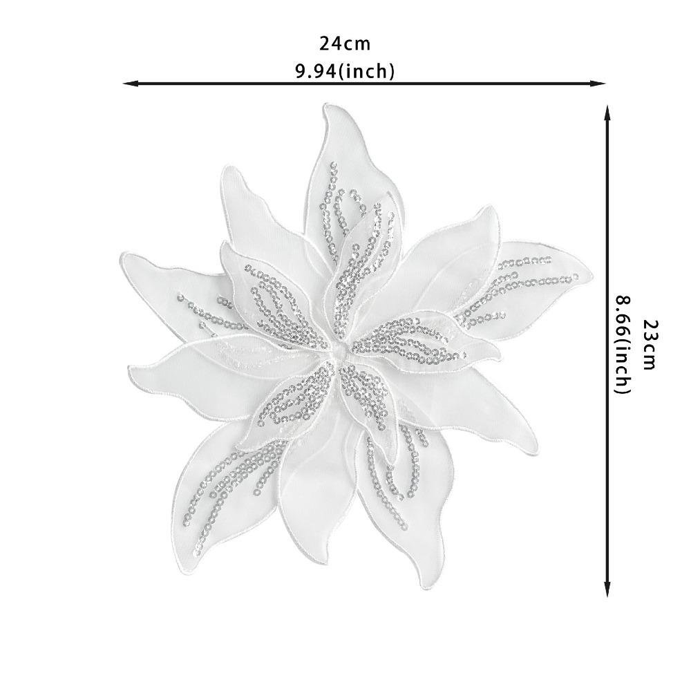 New Lace Organza Flower Patch Multi-layer DIY Embroidery Studded Patch Hand-made Dress Cloth Pin Corsage Accessory