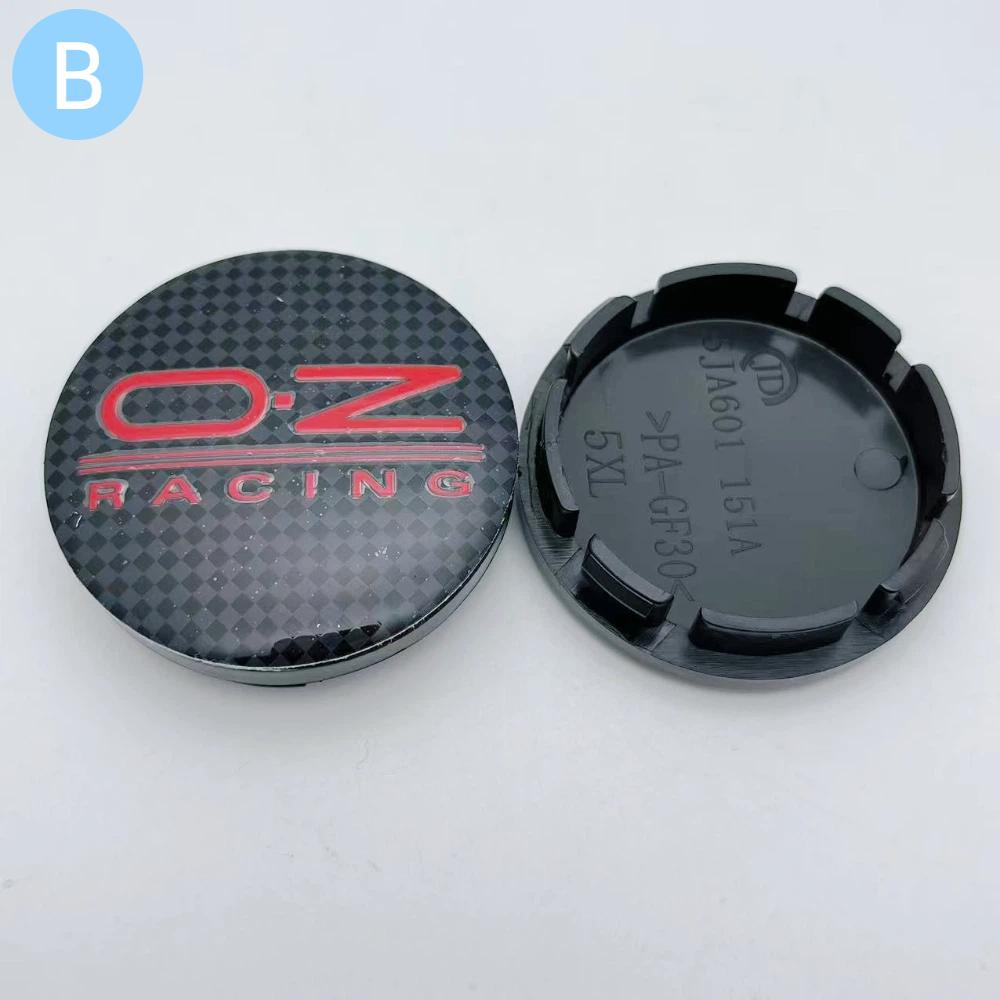 4pcs 56MM Car Wheel Center Caps With OZ O.Z Racing Logo Emblem Wheels Hubcaps Auto Hub Rim Cover Replace Car Accessories