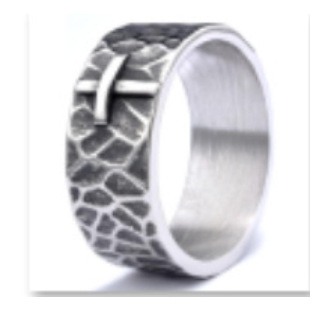 Unisex Ring mit vertikaler Textur Stilvolles europäisch-amerikanisches Design Trendiger Schmuck für Männer und Frauen