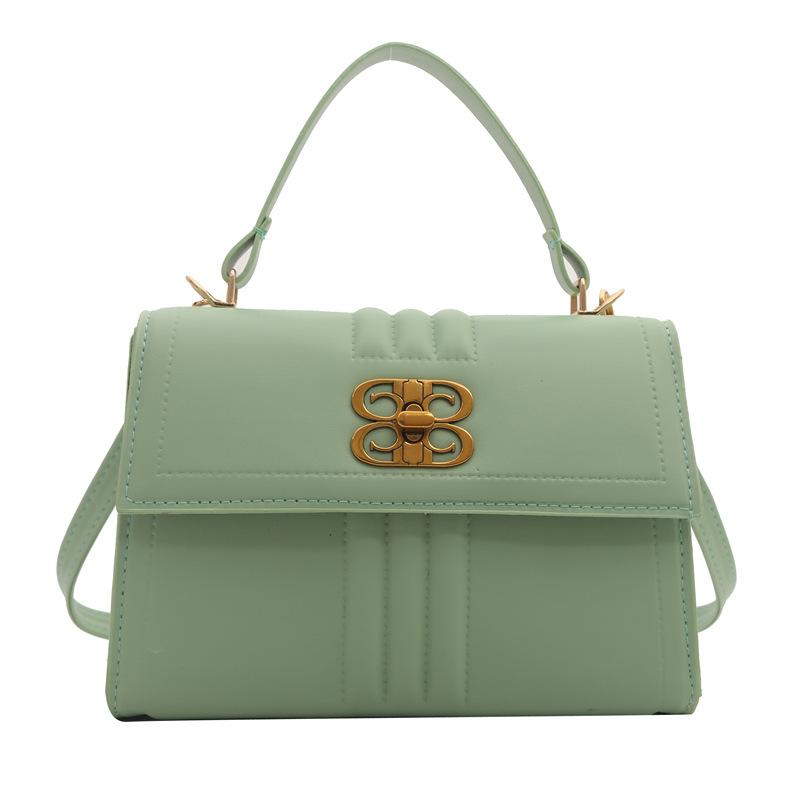 

2024 spring and summer new commuter personality trend shoulder bag temperament women s small square bag casual simple messenger bag зелений