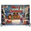 Christmas Romantic Snowman Gift Theme Banner Decoration Background Christmas Day Party Home Decoration Photography Background