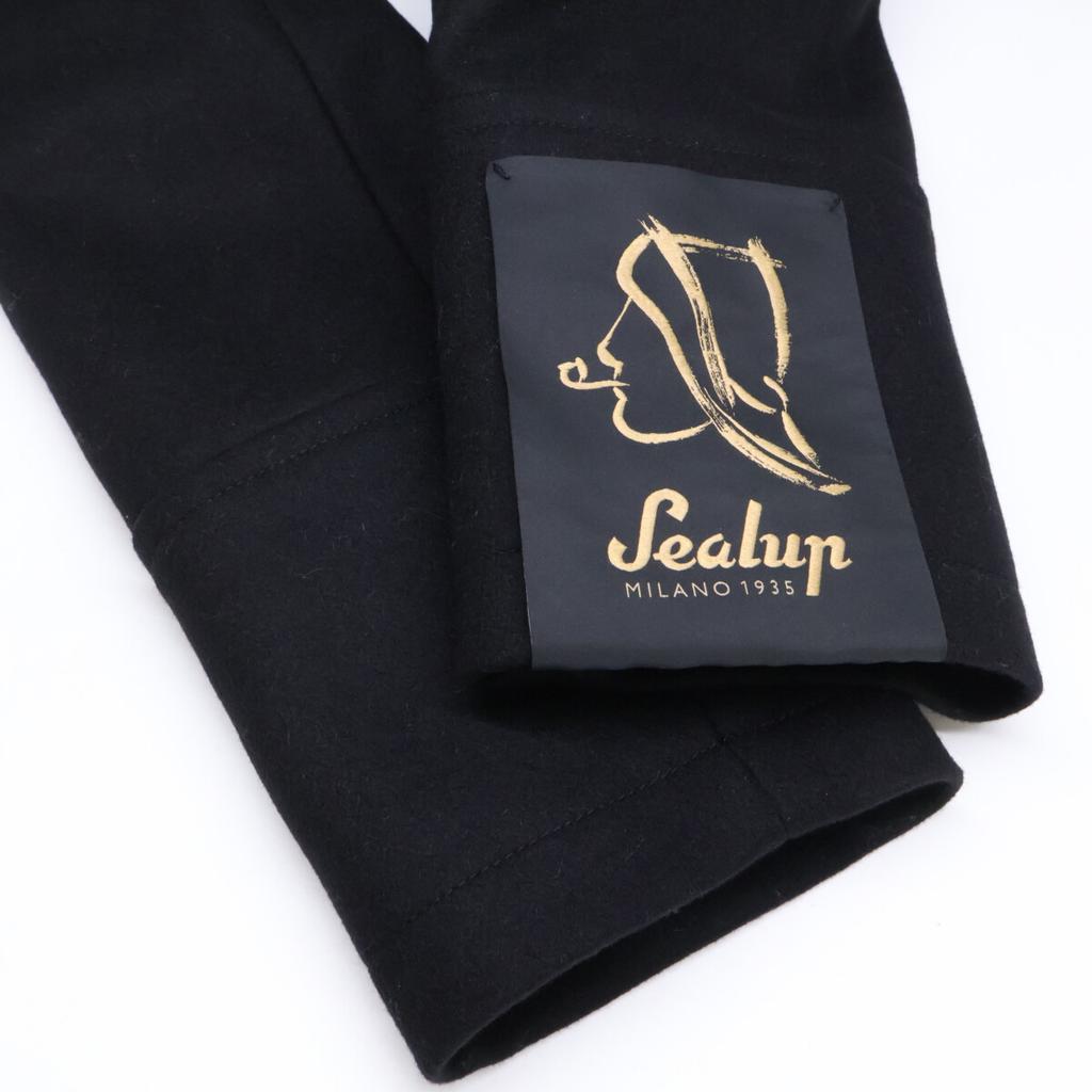 Sealup [Excellent Condition/Domestically Authorized] GENOVA Genoa Wool Melton Pea coat 46 blackUsed