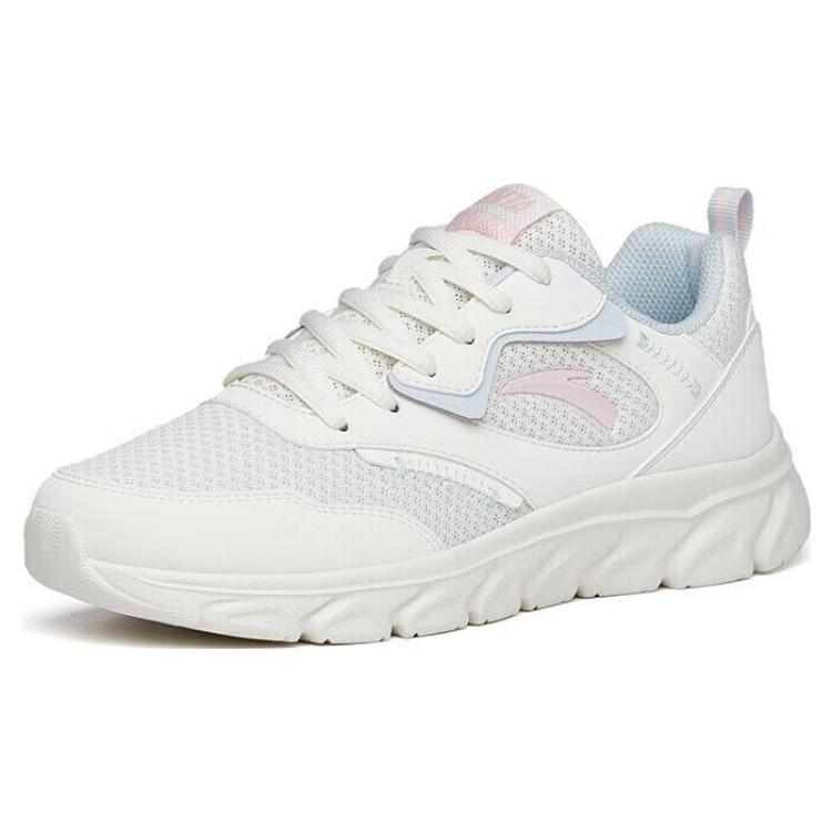 Anta Mesh Cushioning Slip Resistant Abrasion Resistant Low top Running Shoes Women's White Blue 922225530-10