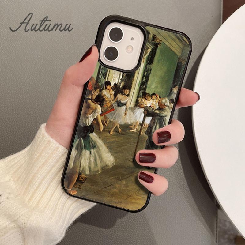 Edgar Degas Ballerinas Ballett Handyhülle für iPhone 11 12 13 14 Pro Max mini XR XS SE 2020 7 8 Plus Samsung S21 S22 Cover Shell