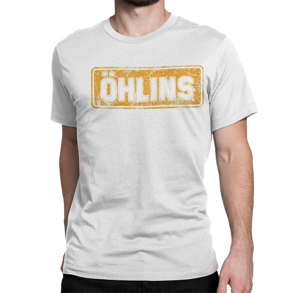 Olins Racing Motorcycle Shock Absorber T-shirt, Men's, Women's, Cotton T-shirt, Short Sleeve T-shirt