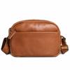 Stylish And Simple Leather Men'S Bag Men'S Cowhide Literary Small Shoulder Bag Women'S Oblique Span Small Square Bag
