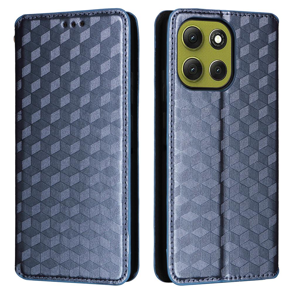 For Motorola Moto G86 5G Case Wallet Rhombus Imprinted Leather Phone Cover