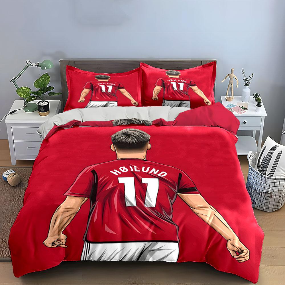 Footballer-themed bold design. Bedding sets Duvet cover sets Duvet covers Pillowcases(1 * Duvet Cover 2 * Pillowcases, without duvet insert)