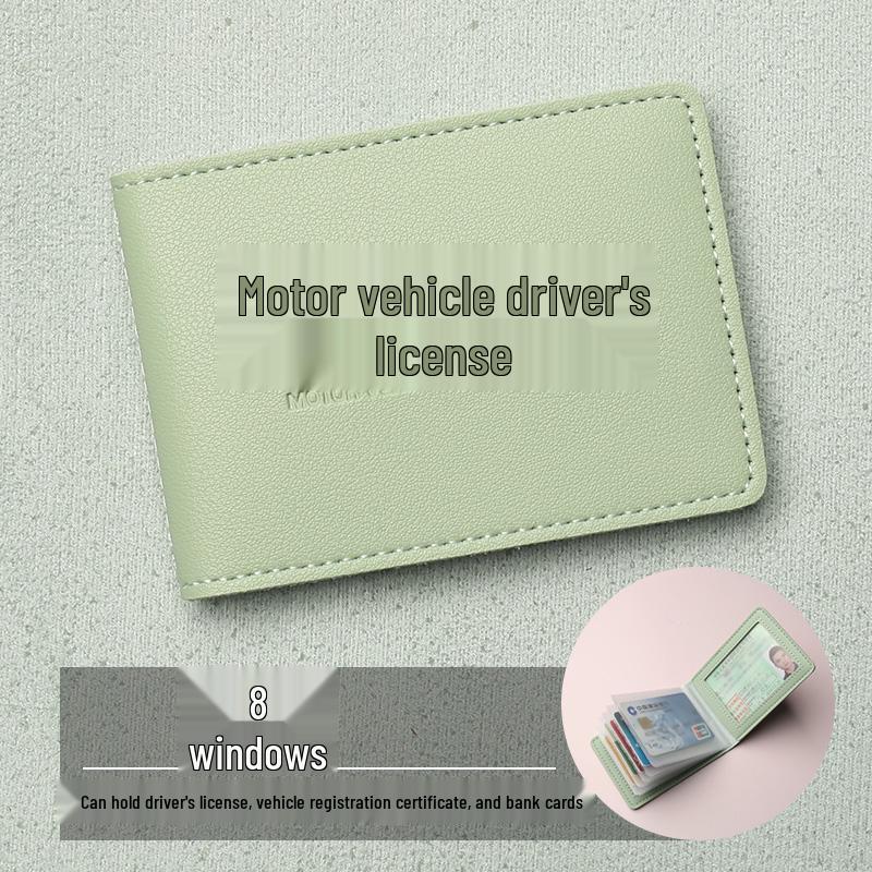 Men's 2025 Style Two-in-One Motor Vehicle License Leather Cover and Card Holder