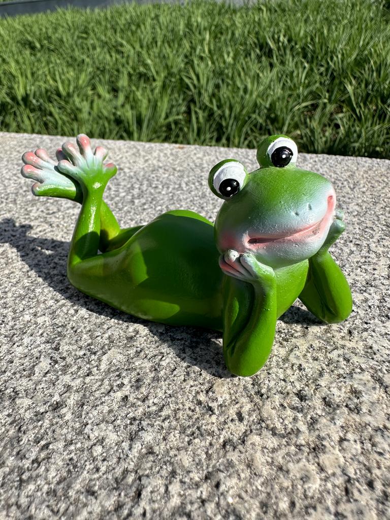 1pc Patio Garden Gardening Ornament Decoration Creative Cartoon Critter Frog Decoration Ornament