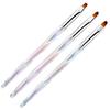 3Pcs Nail Art Multifunctional Create Nail Delicate Patterns Manage Brushes Details Wide Application Manicure