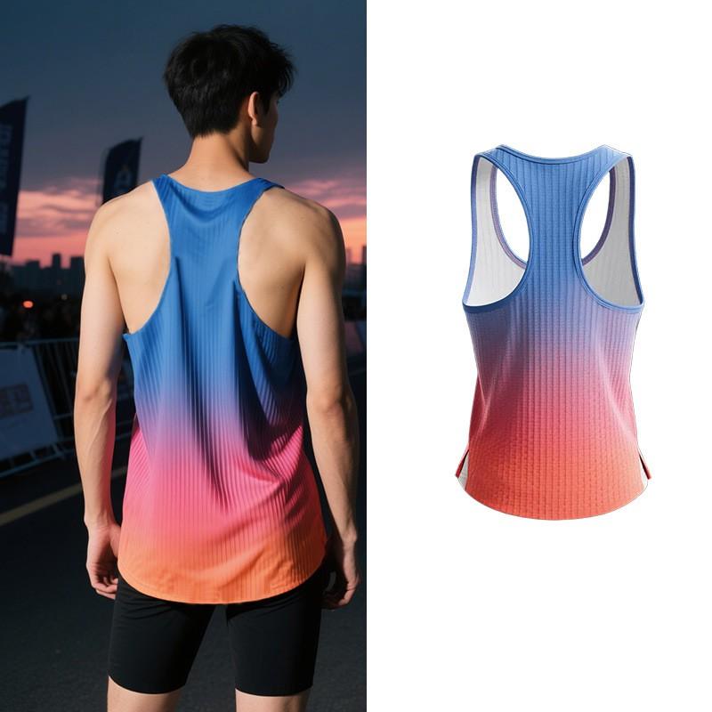 Mens Womens Running Tank Top Quick-Dry Breathable Athletic Vest Marathon Training Sports