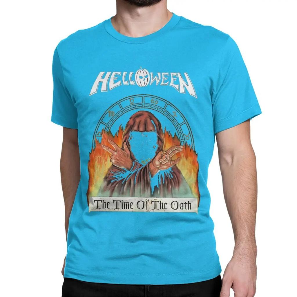 Helloween Metal pro unisex dámská trička The Time of the Oath Legrační trička Tričko s krátkým rukávem Čistá bavlna Nový příchod Topy