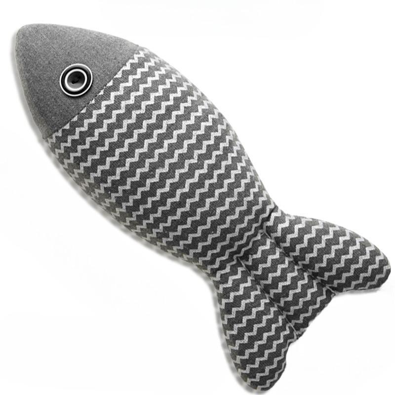 Pet Cat Toy Small Fish Shape Linen Fish Containing Catnip Toy