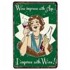 Retro Wine Metal Sign Plaque Vintage Whiskey Painting Perfect for Bar Restaurant Club Man Cave Wall Decor
