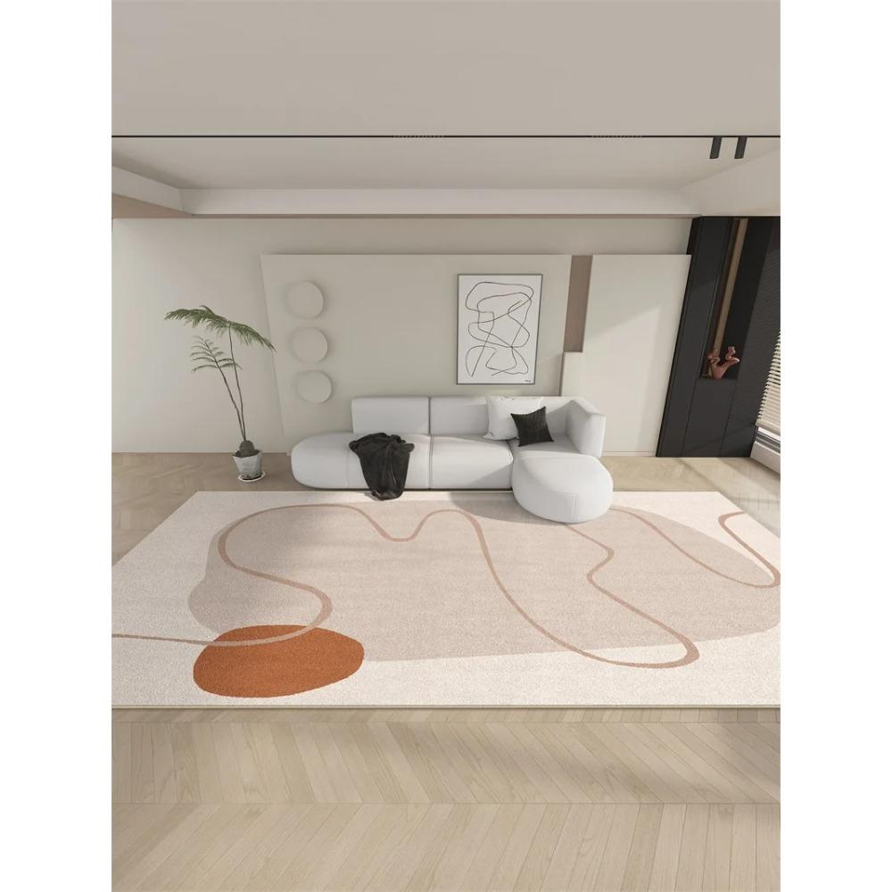 Leichte Luxusteppiche für Wohnzimmer Flauschiger Weicher Lounge Abstrakter Teppich Große Fläche Dick Schlafzimmer Deko Teppich Zuhause Plüsch Bodenmatte