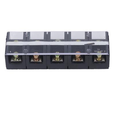 1pcs Terminal Strip 100A 600V TC Fixed Type PC Red Copper Dual Row Screw Terminal Block for Distribution Systems
