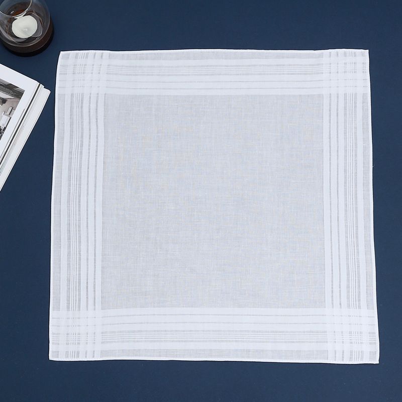 40cm Pure White Handkerchief Cotton Satin Plain Handkerchief Cross-Border Hot Selling Hand Towel Soft and Comfortable Suit Pocket Square