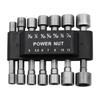 9/14Pcs Driver Hexagonal Power Nut Driver Drill Bit Tool Socket Wrench Set for Pneumatic Screwdriver Accessories