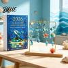 Acrylic Sea Life Decorations Advent Calendar 2026 2D Christmas Countdown Box with Ocean Themed Animal Pendants Festive Tree Hanging Decor,