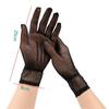 Vintage durchsichtige Netzfingerhandschuhe, kurze dehnbare Netzhandschuhe für Halloween & Kostüme