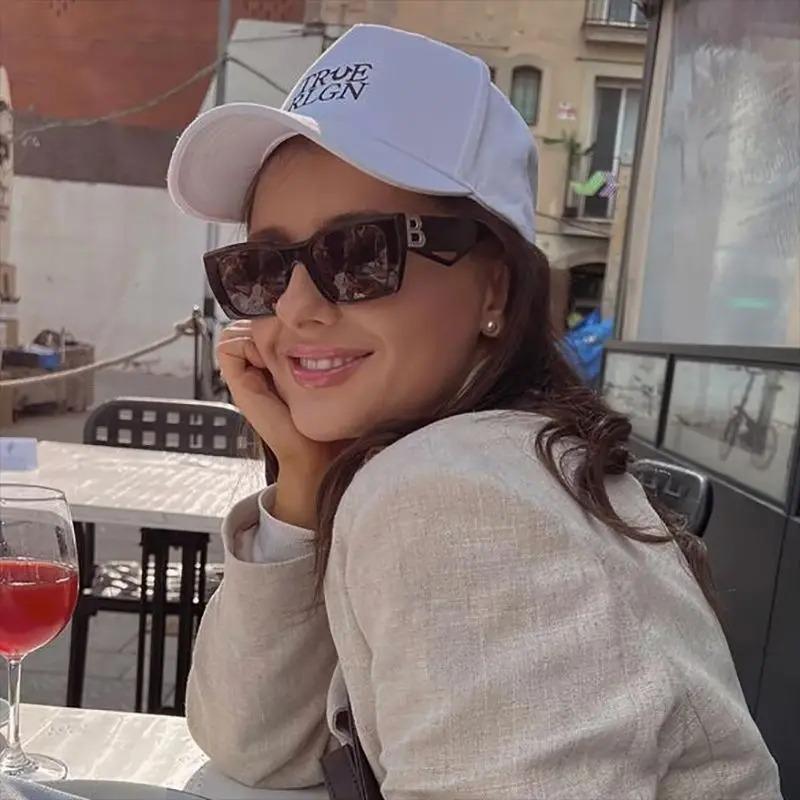 New Fashion Square Sunglasses Women Personality B Word Trend Sunglasses Ins Sunglasses Ladies  Mujer