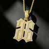 Stile Hip-hop Europeo e Americano Lega Dorata Retro-retro Numero 66 Ciondolo Street Rap Accessorio Trendy