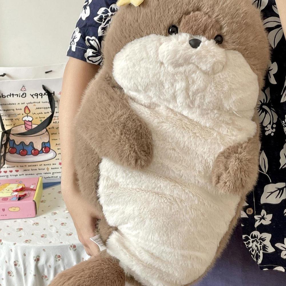 Kawaii Cartoon Sea Creature Sea Otter Plush Doll Pillow Blue Seal Sea Otter Stuffed Animal Marine Life Sea Otter Soft Doll