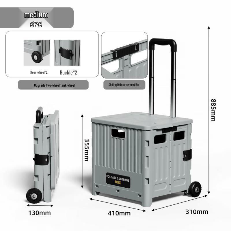 Folding Portable Outdoor Utility Cart Two-wheel