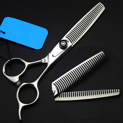 Professionelle 6-Zoll-Stahlschere, doppelseitige Haarschere, Effilierwerkzeug, Haarschneideschere, Friseurschere