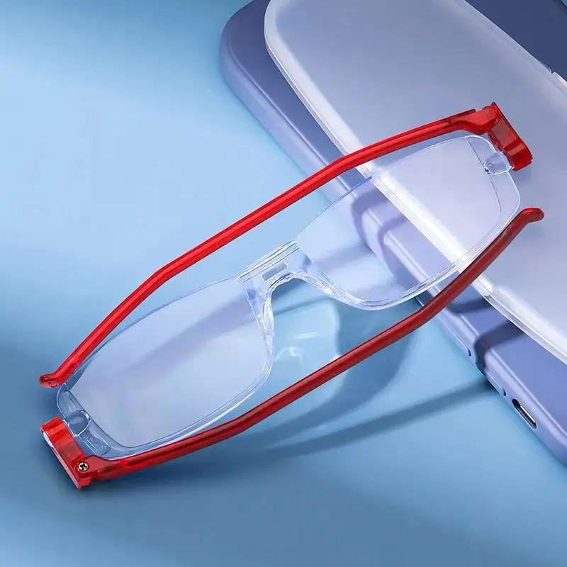 New Folding Reading Glasses 360 °Rotating Lightweight Presbyopic Eyewear Comfortable Women Foldable Reading Eyeglass Mirror Leg