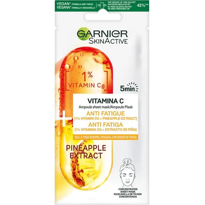 Маска для лица Garnier SkinActive с экстрактом ананаса против усталости 1 шт.