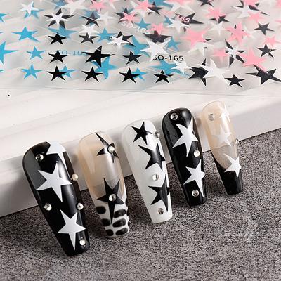 3D Y2K Stern Nail Art Sticker Selbstklebend Pentagramm Sterne Nageldesign Für Frauen Mädchen Maniküre Dekoration Diy Salon