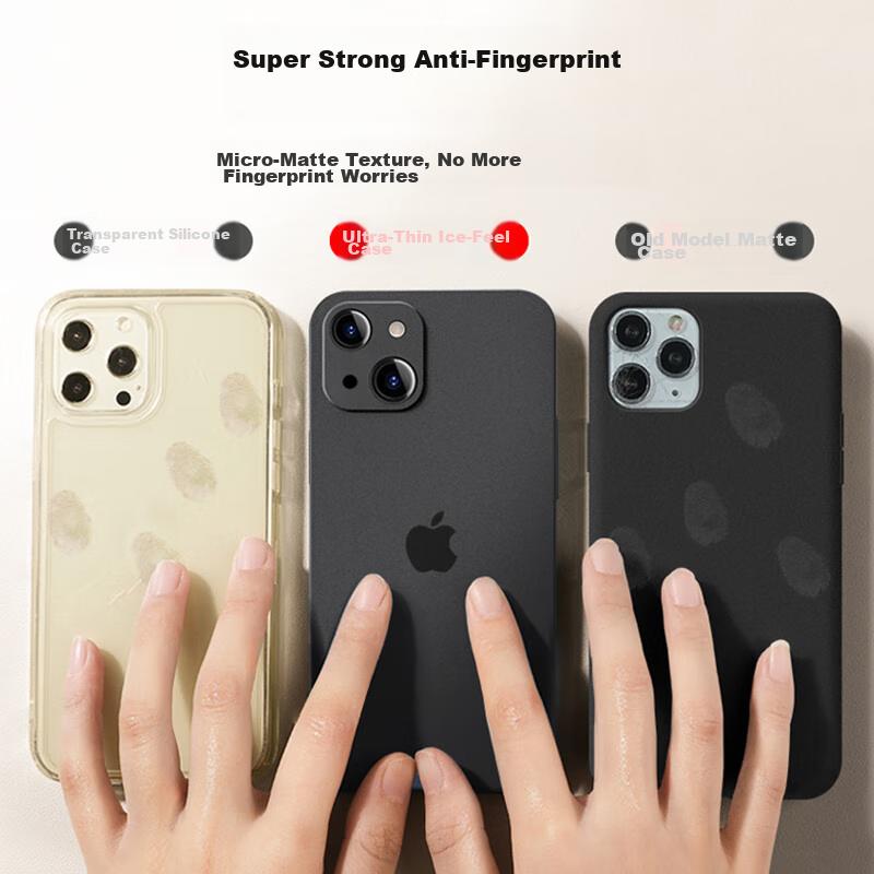 NEYAA IPhone 13 Case, Ultra-Thin Transparent Frosted Shockproof Soft, Full Lens Protection, Cangling Gree