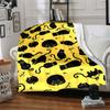 1pc Cat Pattern Lightweight Flannel Blanket, Comfortable and Warm Blanket, for Office and Camping Sofa Bed, Livingroom010