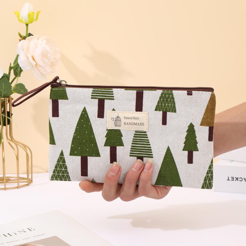 Cartoon Cotton Makeup & Pencil Case - Multifunctional Zippered Storage Bag