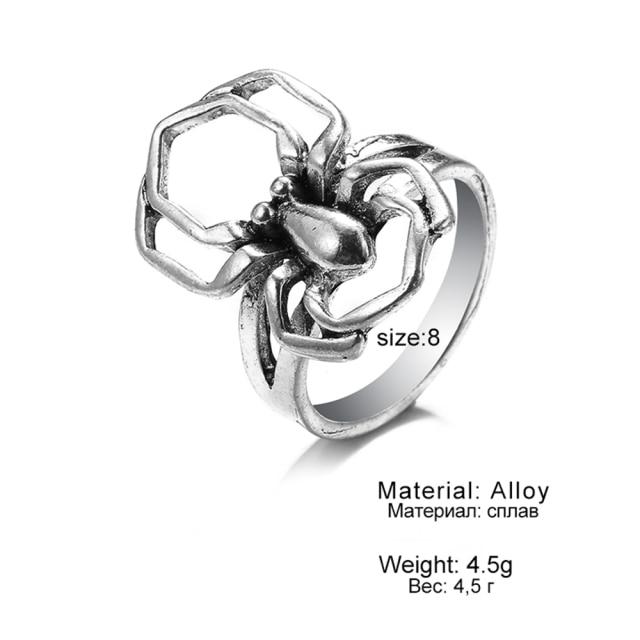 

17 км змеиная улыбка модные мужские украшения винтажные старинные серебряные кольца в стиле панк готика регулируемые кольца