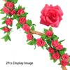 2Pcs 2.3M Rose Artificial Flowers Vine Fake Flower Head for Home Room Decor Garden Wall Wedding Decoration Outdoor Arch Ornament