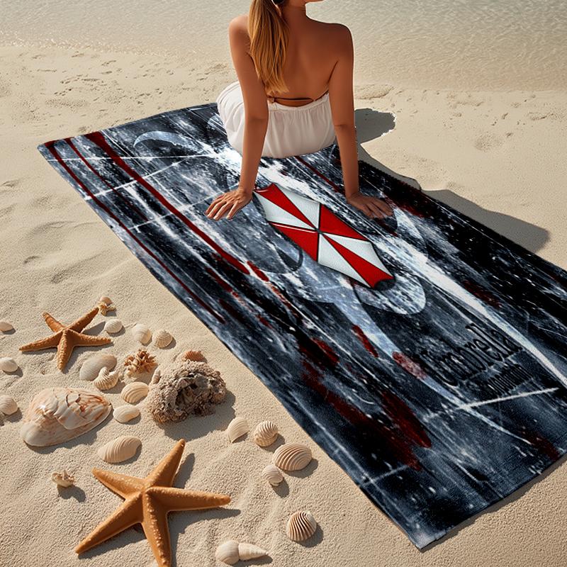 Umbrella Symbol Beach Towel, Super Soft Microfiber, Gift for Her/Him, Birthday, for Pool, Beach, Travel, Home Decor Fan gifts