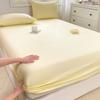 90/120/150/180/200 Fitted Bed Sheet With Elastic Band Solid Color Mattress Covers Protector Single Double King Beds Linen Becover